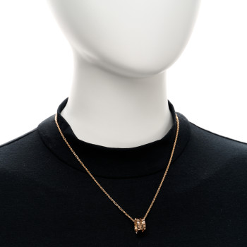 BULGARI 18K Rose Gold B.Zero1 Open Legends Pendant Necklace