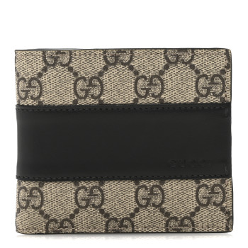 GUCCI GG Supreme Monogram Bi-Fold Wallet Black