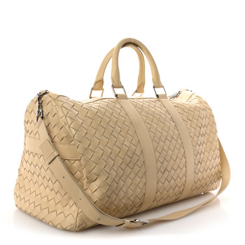 BOTTEGA VENETA Nappa Intrecciato Large Duffel Porridge
