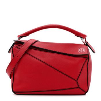 LOEWE Calfskin Small Puzzle Bag Scarlet