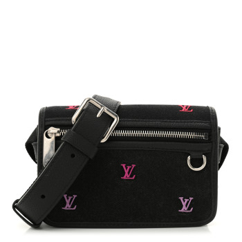 LOUIS VUITTON Denim Blason Monogram Bosphore Wearable Wallet Gradient Orange