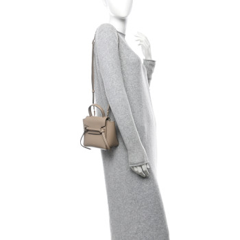 CELINE Grained Calfskin Pico Belt Bag Light Taupe