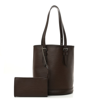 LOUIS VUITTON Epi Petit Bucket 23 Moka