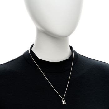 LOUIS VUITTON Sterling Silver Lockit Necklace