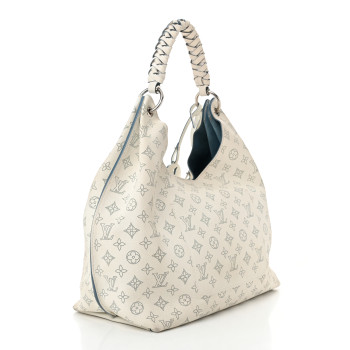 LOUIS VUITTON Mahina Carmel Hobo Snow