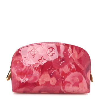 LOUIS VUITTON Vernis Ikat Cosmetic Pouch Rose Indien