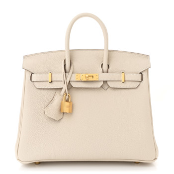 HERMES Togo Birkin 25 Craie