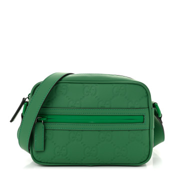 GUCCI Rubber Effect Monogram GG Crossbody Bag New Shamrock