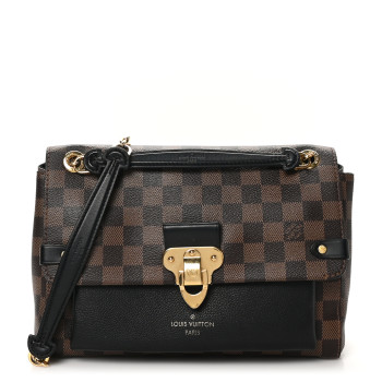 LOUIS VUITTON Damier Ebene Vavin PM Black