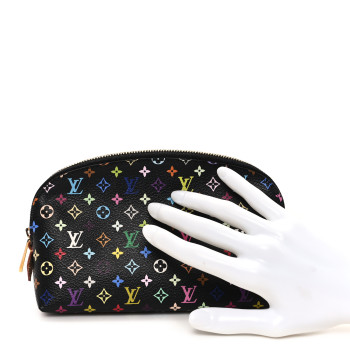 LOUIS VUITTON Monogram Multicolor Cosmetic Pouch Black Grenade