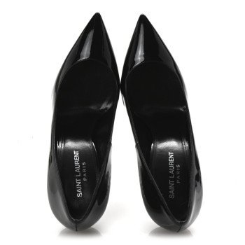 SAINT LAURENT Patent Opyum 110 Pumps 39 Black Silver