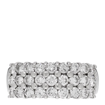 PARKER & WEST Platinum Diamond 2.00ct Three Row Half Eternity Band Ring 58 8.25
