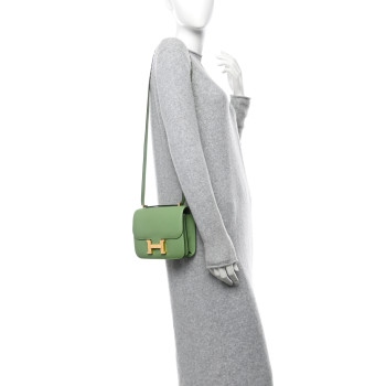 HERMES Epsom Constance 18 Vert Criquet