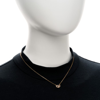 CARTIER 18K Pink Gold Diamond XS Hearts and Symbols Necklace