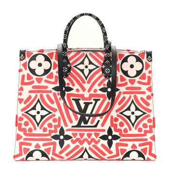 LOUIS VUITTON Monogram Giant Crafty Onthego GM Creme Rouge Black