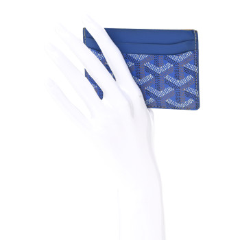 GOYARD Goyardine Saint Sulpice Card Holder Sky Blue
