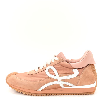 LOEWE Nylon Suede Flow Runner Sneakers 38 Powder