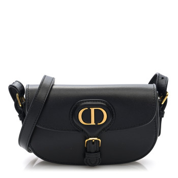 CHRISTIAN DIOR Box Calfskin Mini Bobby Bag Black