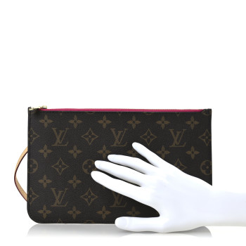 LOUIS VUITTON Monogram Neverfull MM GM Pochette Pivoine