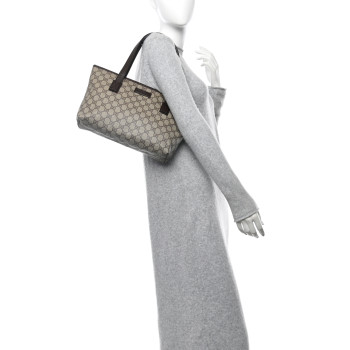 GUCCI GG Supreme Monogram Small Joy Tote Dark Brown