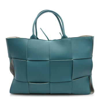 BOTTEGA VENETA Nappa Maxi Intrecciato Large Arco Tote Linoleum