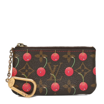 LOUIS VUITTON Monogram Cerises Key Pouch