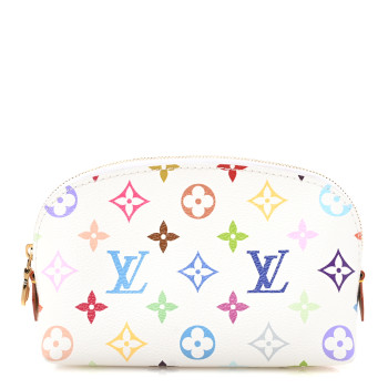 LOUIS VUITTON LV x TM Monogram Multicolor Cosmetic Pouch PM White