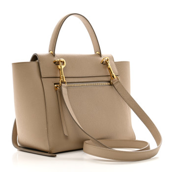 CELINE Grained Calfskin Micro Belt Bag Light Taupe