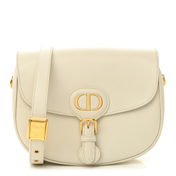 CHRISTIAN DIOR Box Calfskin Medium Bobby Flap Latte