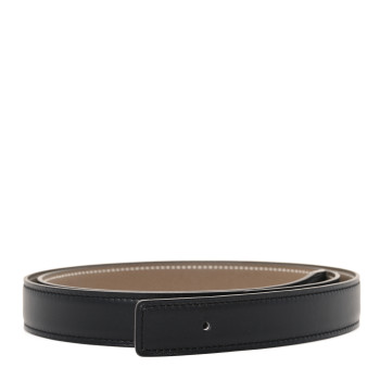 HERMES Swift Epsom 24mm Belt Strap 95 Black Etoupe