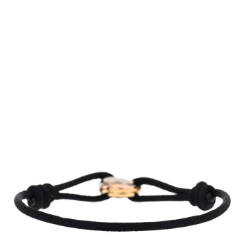 CARTIER 18K Pink Yellow White Gold Trinity Adjustable Cord Bracelet Black