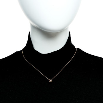 CHANEL 18K Beige Gold Coco Crush Round Pendant Necklace