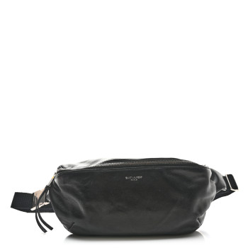 SAINT LAURENT Calfskin Belt Bag Black