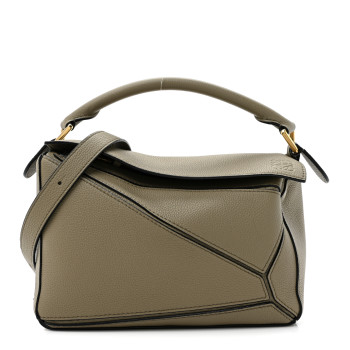 LOEWE Calfskin Small Puzzle Bag Artichoke Green