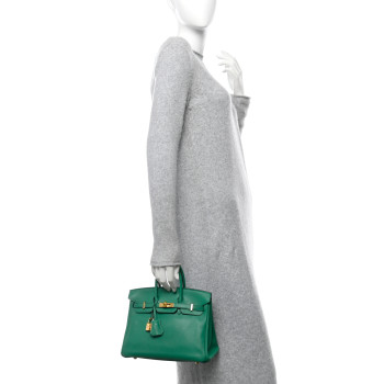 HERMES Swift Birkin 25 Vert Vertigo