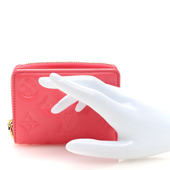LOUIS VUITTON Lambskin Embossed Monogram Lou Coussin Wallet Pink