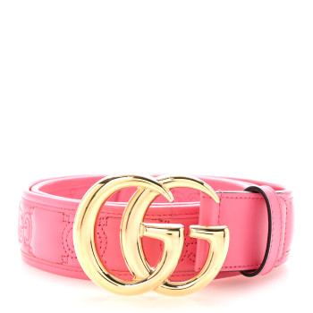 GUCCI Calfskin GG Matelasse Marmont 40mm Belt 100 40 Perfect Pink