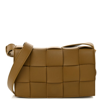 BOTTEGA VENETA Lambskin Maxi Intrecciato Cassette Crossbody Bag Acorn
