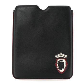 PRADA Saffiano Travel iPad Sleeve Case Black
