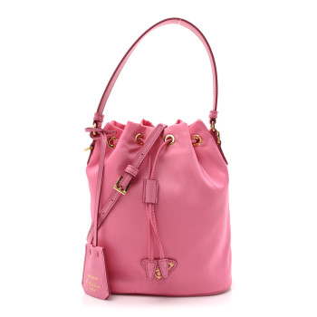 PRADA Re-Nylon Saffiano Mini Re-Edition 1978 Bucket Bag Begonia