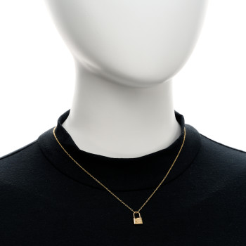 TIFFANY 18K Yellow Gold 1837 Padlock Pendant Necklace