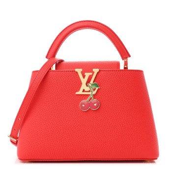 LOUIS VUITTON LV X TM Taurillon Cerises Capucines BB Rouge