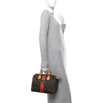 LOUIS VUITTON Monogram My LV Heritage Speedy 25 Red Yellow