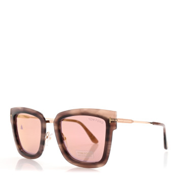 TOM FORD Lara Sunglasses TF573 Pink Melange Havana
