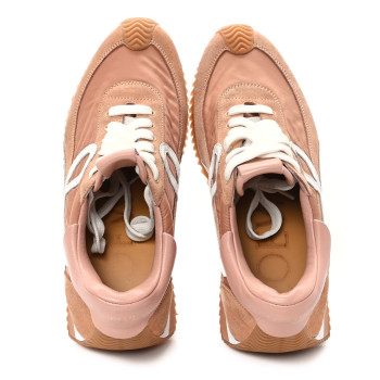 LOEWE Nylon Suede Flow Runner Sneakers 38 Powder