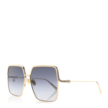 CHRISTIAN DIOR Metal EverDior Square Sunglasses Gold