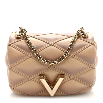 LOUIS VUITTON Lambskin Malletage Pico GO-14 Beige Pink