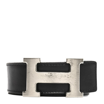 HERMES Box Togo 32mm H Belt 90 36 Black Chocolate