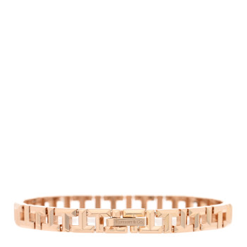 TIFFANY 18K Rose Gold Narrow T True Bracelet