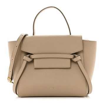 CELINE Grained Calfskin Nano Belt Bag Light Taupe